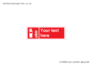 Custom Fire extinguisher Sign